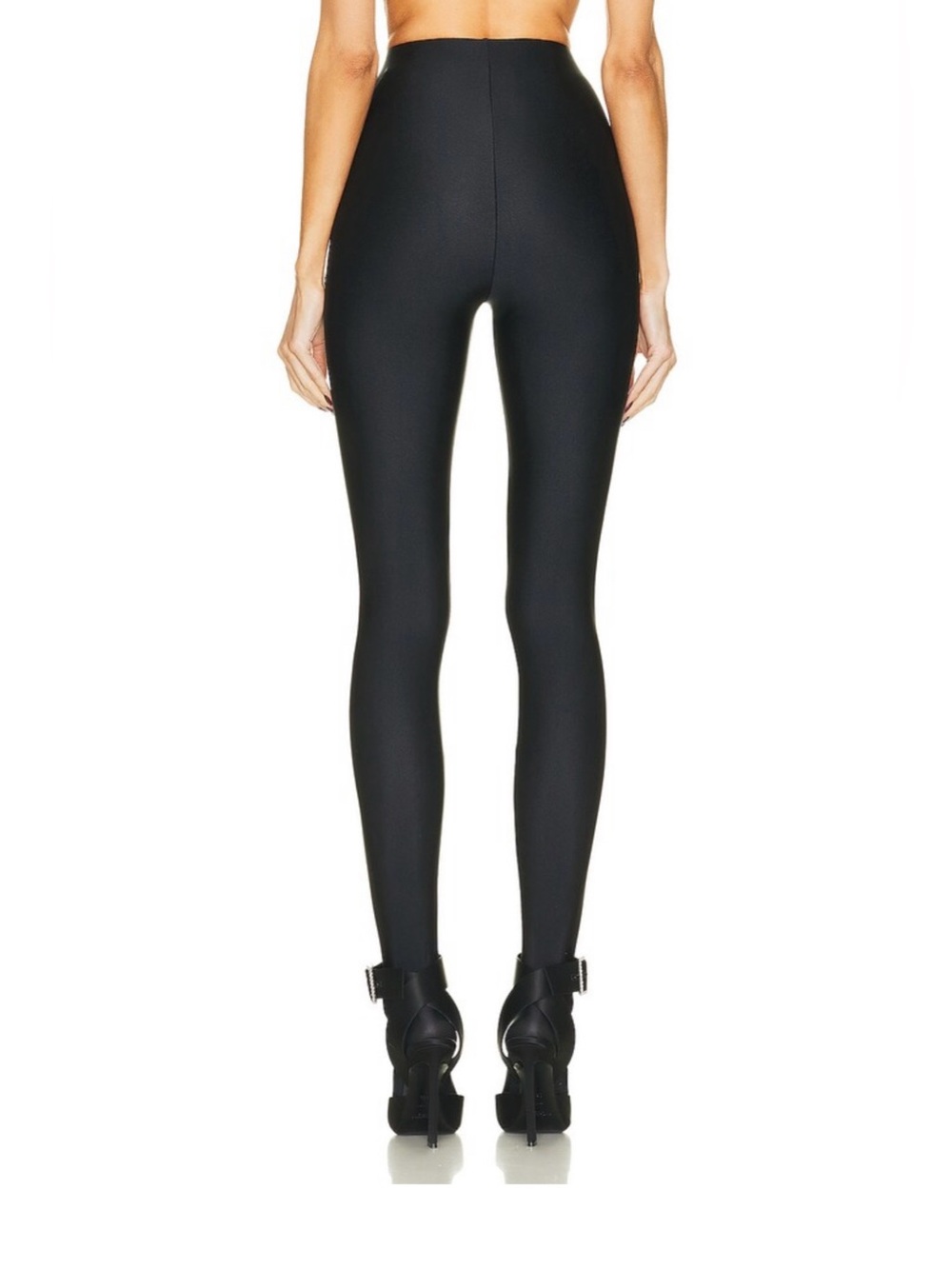 YSL Collant High-Waist Black Stretch Leggings - Picture 4 of 11